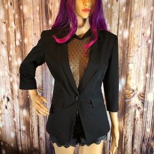 Coach Black Single Button Black Blazer Size Large
